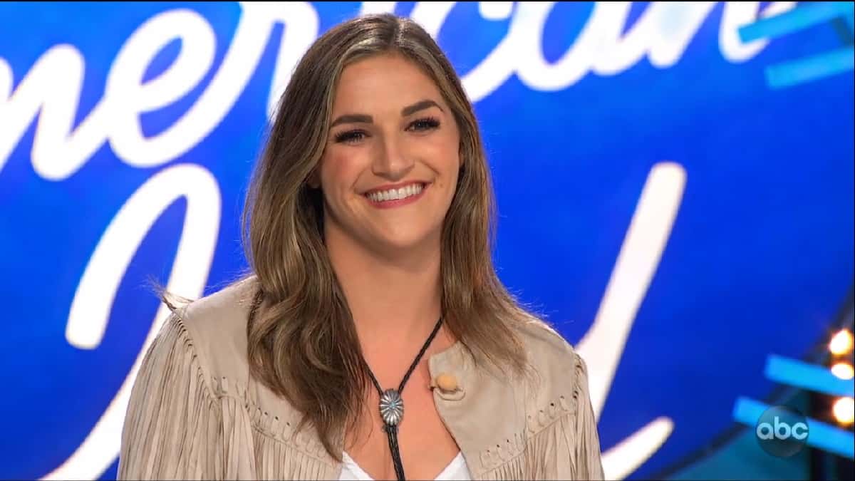 Grace Leer smiles after her Idol audition