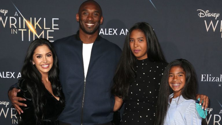Kobe Bryant with his famil