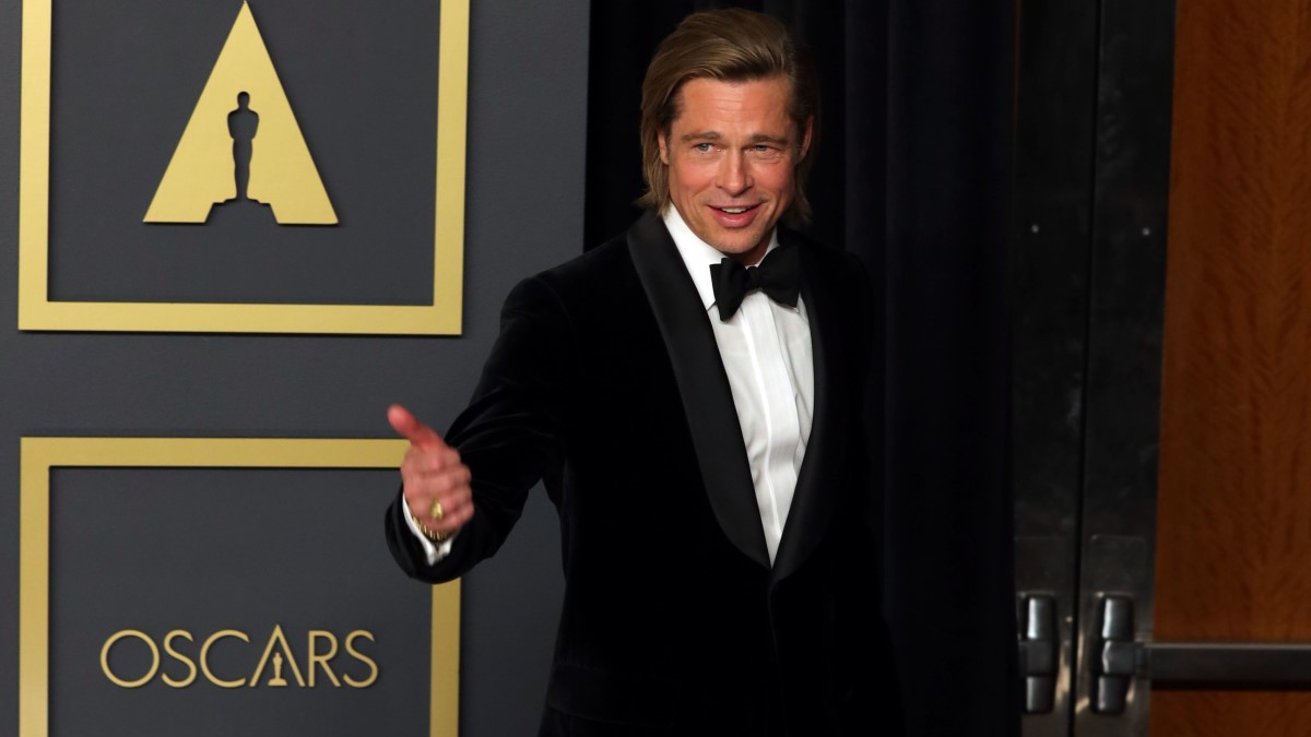 Brad Pitt learned to kiss from a Downton Abbey star.