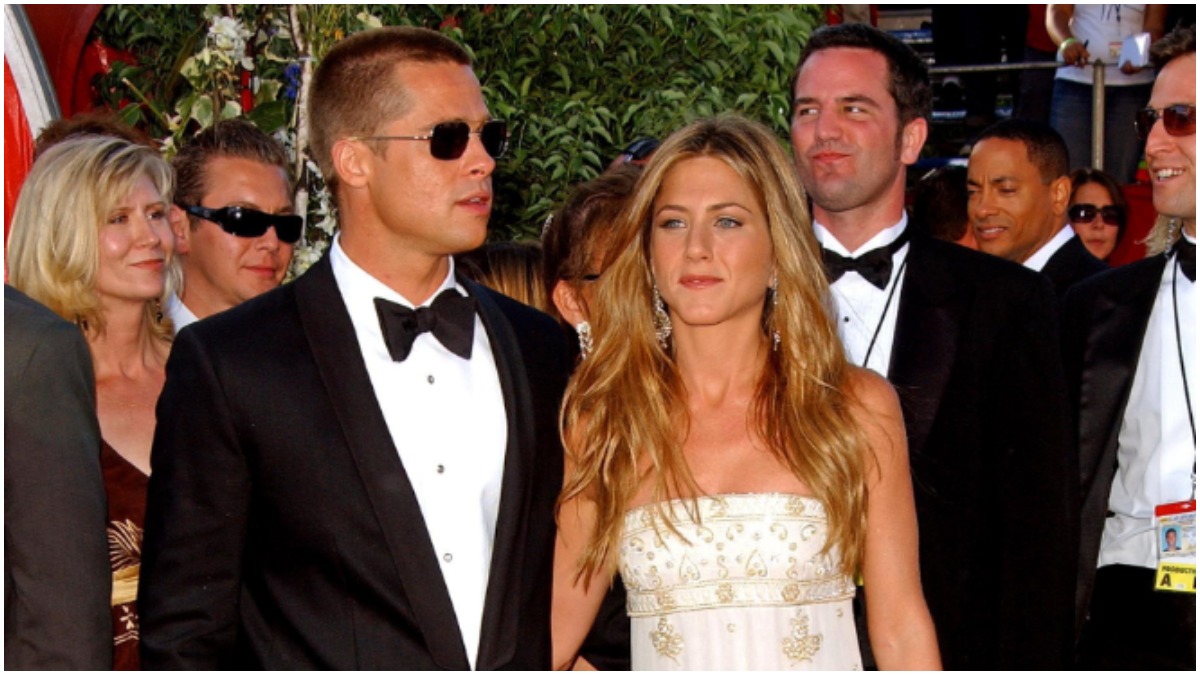 Brad Pitt and Jennifer Aniston on the red carpet