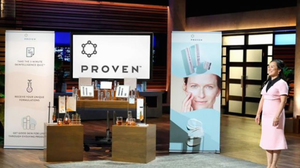 Proven Skincare making their pitch on the ABC show
