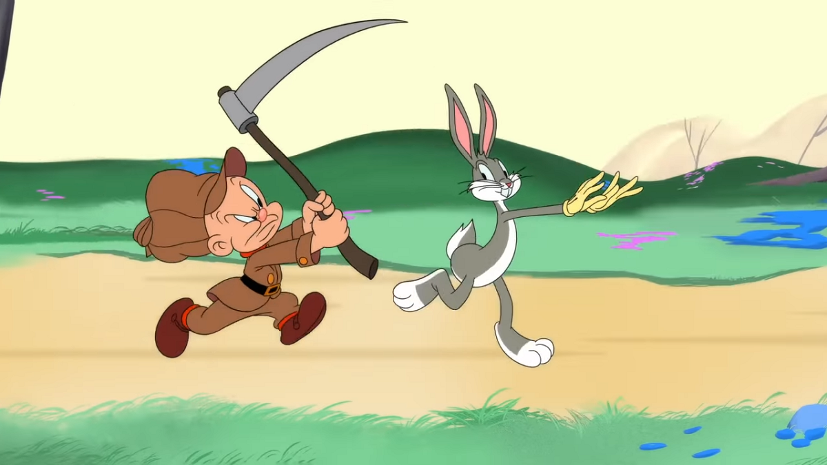 Elmer Fudd and Bugs Bunny in Looney Tunes Cartoons