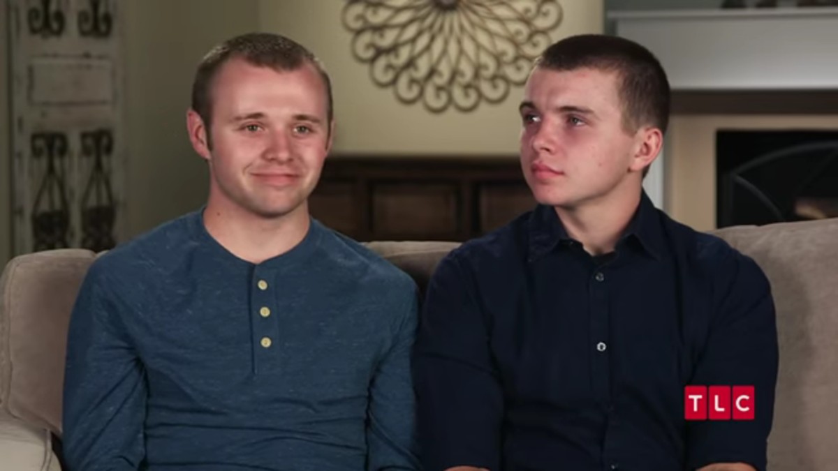 Jason and James Duggar in a Counting On confessional.