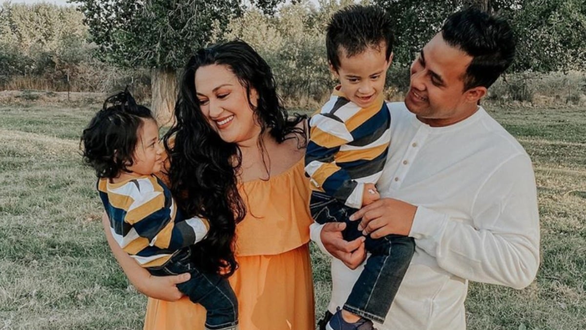 Kalani and Asuelu pictured with their two sons.