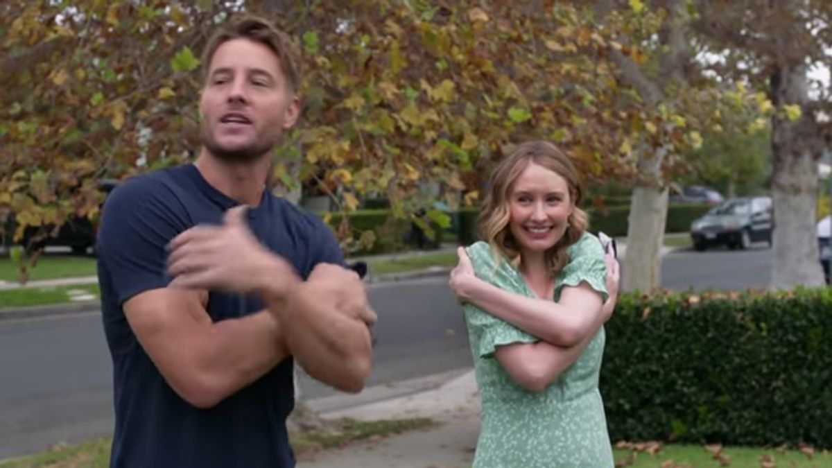 This Is Us' Kevin and Madison show up on Kate and Toby's front lawn