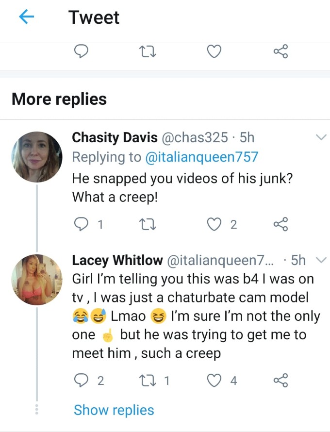 Lacey's Twitter comments continued 