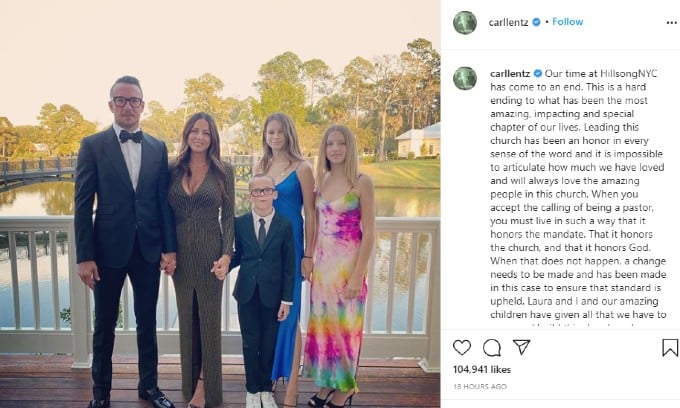 Carl Lentz confesses to cheating in Instagram post
