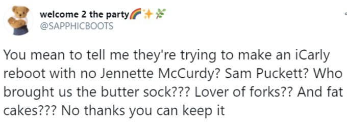 Fan says no thanks to an iCarly without McCurdy