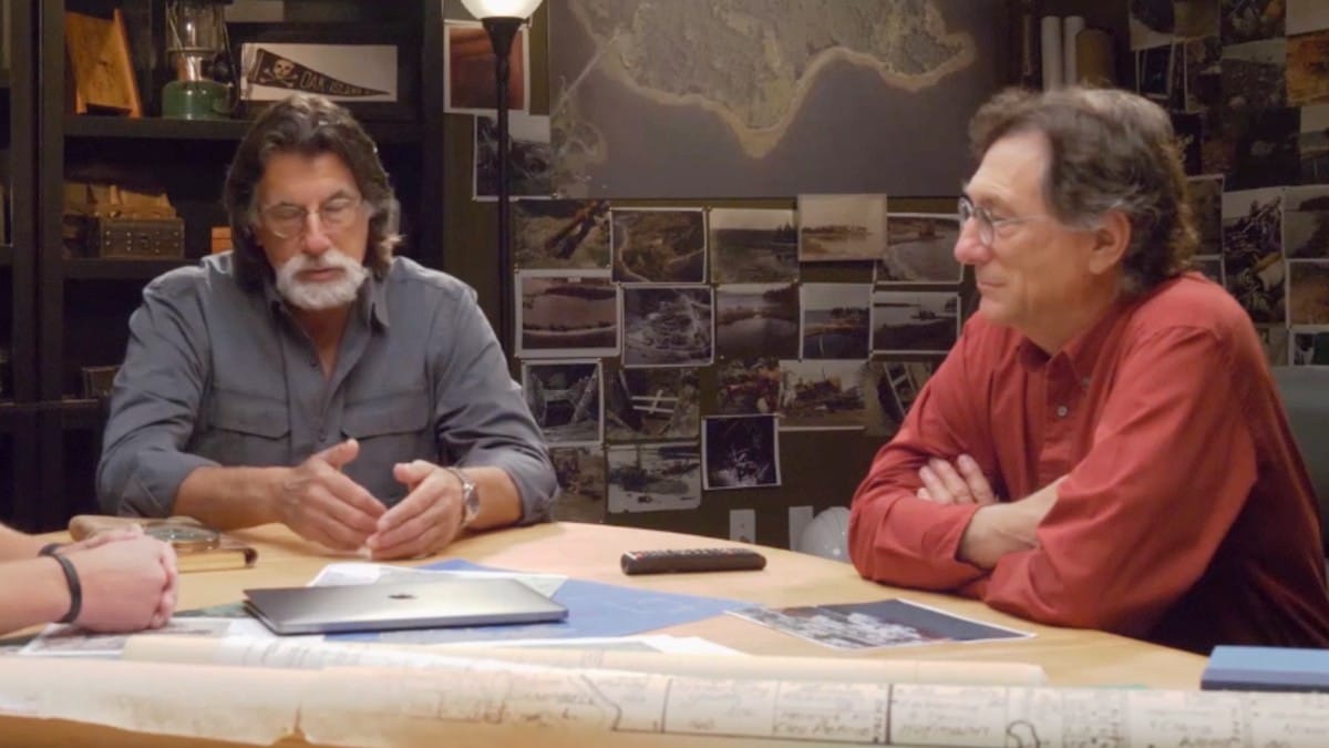 Rick and Marty Lagina in the War Room on Oak Island