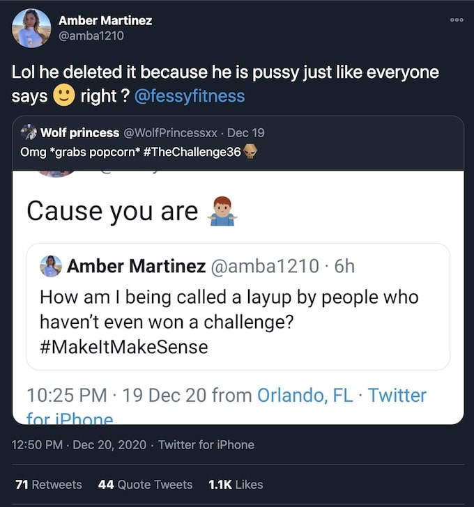 amber m the challenge tweet about double agents fessy