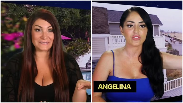 Deena Cortese and Angelina Pivarnick during an episode of Jersey Shore Family Vacation