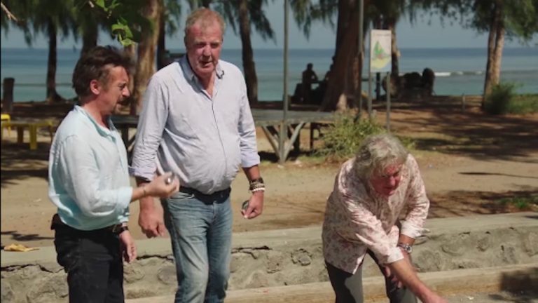 Richard Hammond, Jeremy Clarkson and James May playing boules in Madagascar