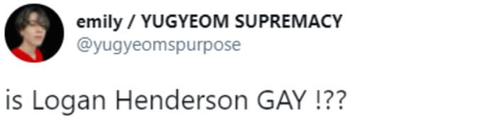 Fan asks if Logan Henderson is gay