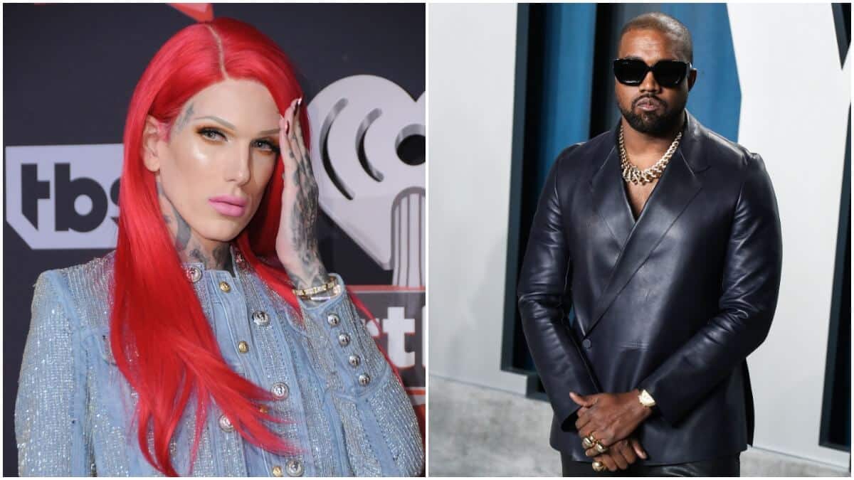 Jeffree Star and Kanye West on the red carpet