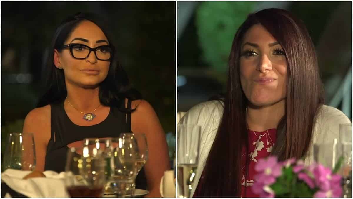 Angelina Pivarnick and Deena Cortese during an episode of Jersey Shore Family Vacation