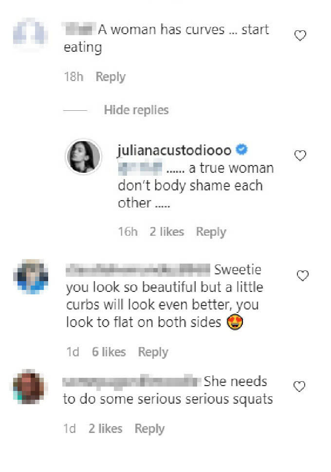 90 Day Fiance: Juliana Custodio - Instagram comments