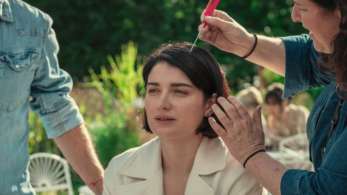 Eve Hewson on the production set of Behind Her Eyes.