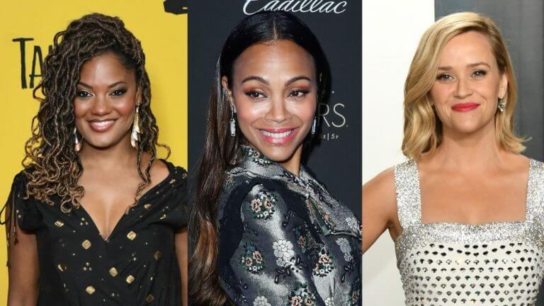 Pictures of Nzingha Stewart, Reese Witherspoon and Zoe Saldana.