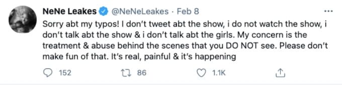 NeNe Leakes shares series of tweets on social media