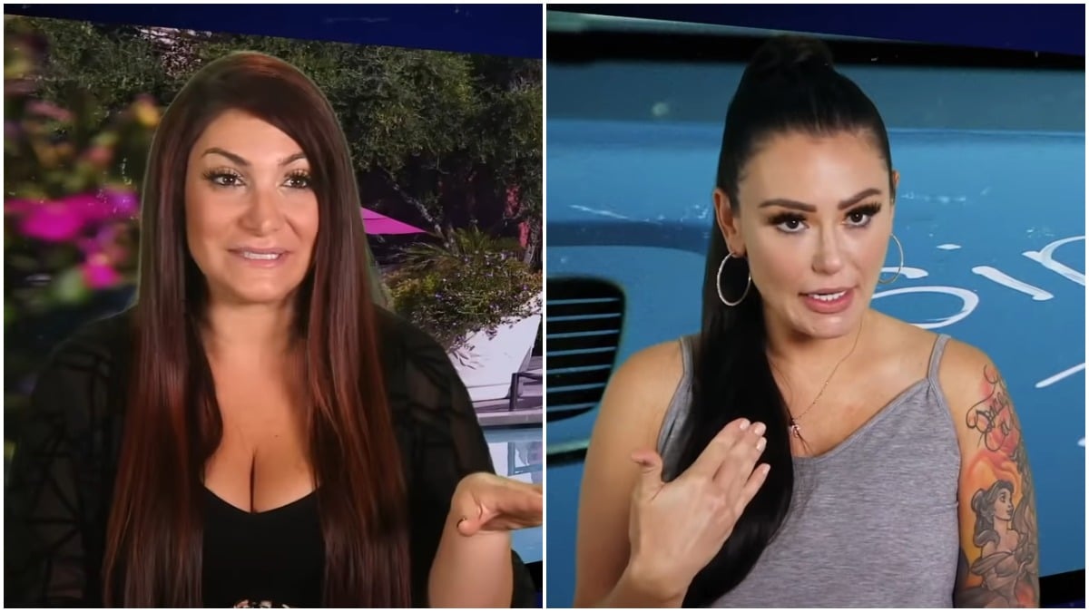 Deena Cortese and Jenni Farley during an episode of Jersey Shore Family Vacation