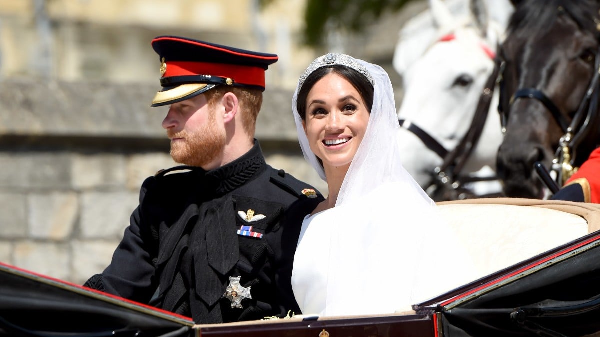 Prince Harry and Meghan Markle at their wedding