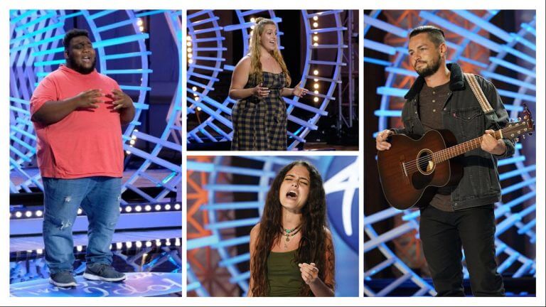 American Idol 2021 contestants Willie Spence, Grace Kinstler, Casey Bishop, and Chayce Beckham