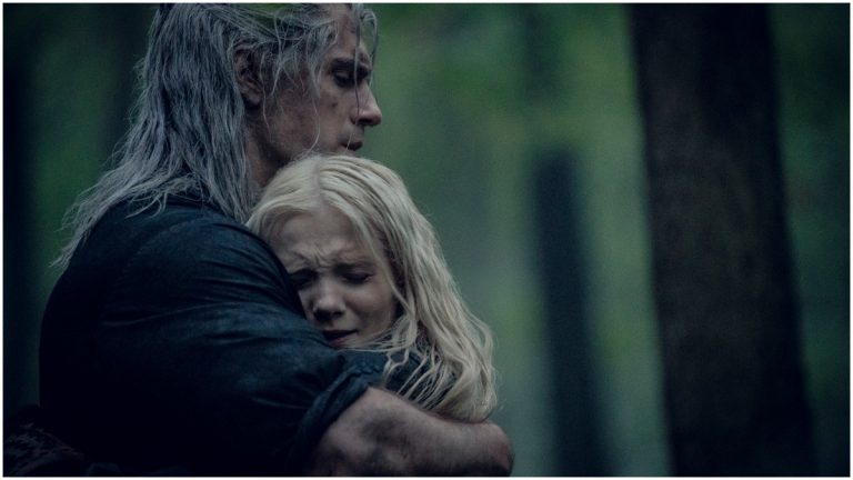 Henry Cavill as Geralt of Rivia and Freya Allan as Ciri, as seen in Season 1 of Netflix's The Witcher