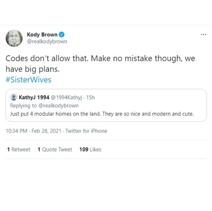 Kody Brown on Twitter