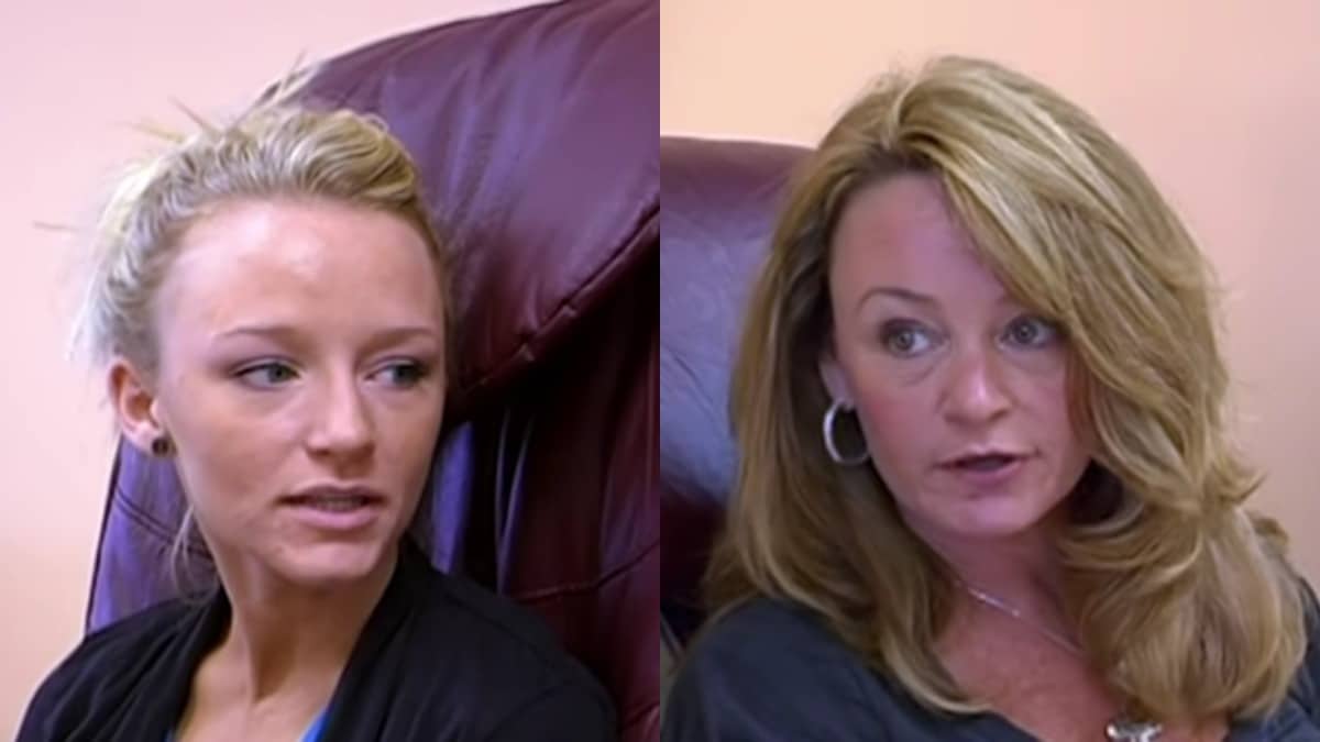 Maci Bookout and Sharon Bookout filming Teen Mom.