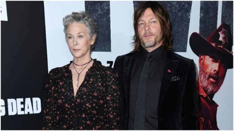 Melissa McBride and Norman Reedus attend "The Walking Dead" Season 9 Premiere in Los Angeles held at DGA Theater