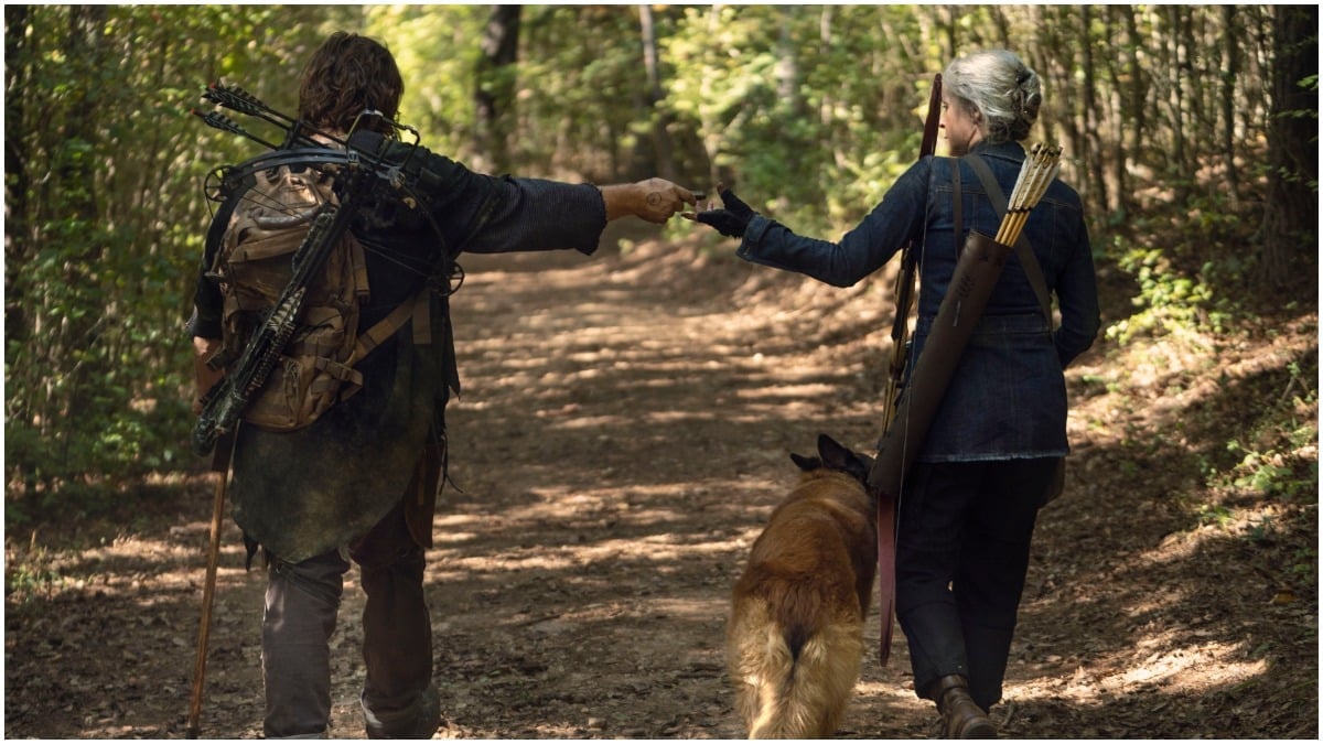 Norman Reedus as Daryl Dixon and Melissa McBride as Carol Peletier, as seen in Episode 21 of AMC's The Walking Dead Season 10C