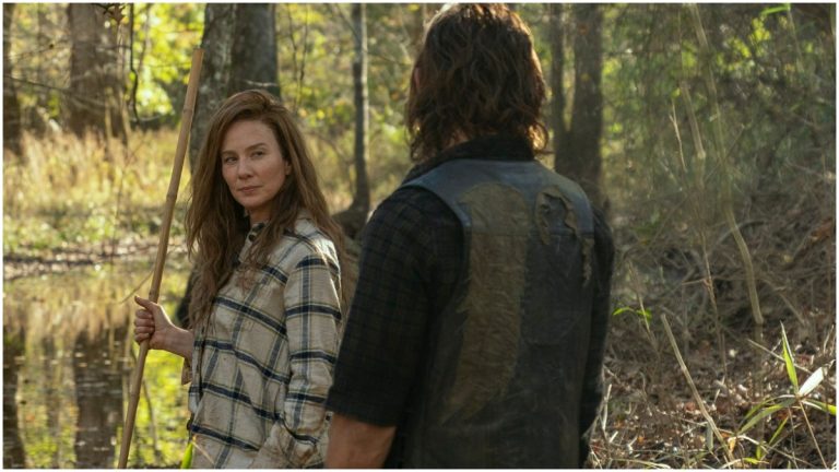 Lynn Collins as Leah and Norman Reedus as Daryl Dixon, as seen in Episode 18 of AMC's The Walking Dead Season 10C
