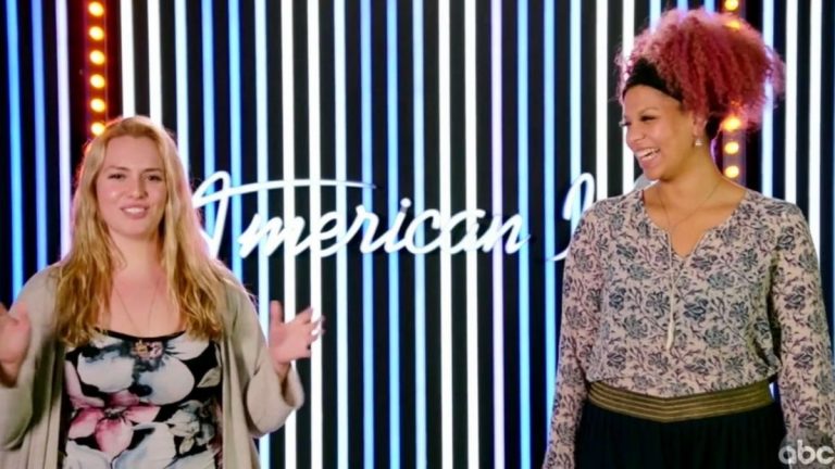 Grace Kinstler and Alyssa Wray were the last to take the stage for American Idol Hollywood Week, and their duet blew the roof off. Pic credit: ABC