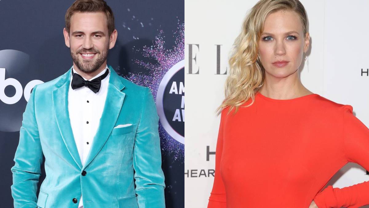 Nick Viall and January Jones on the red carpet