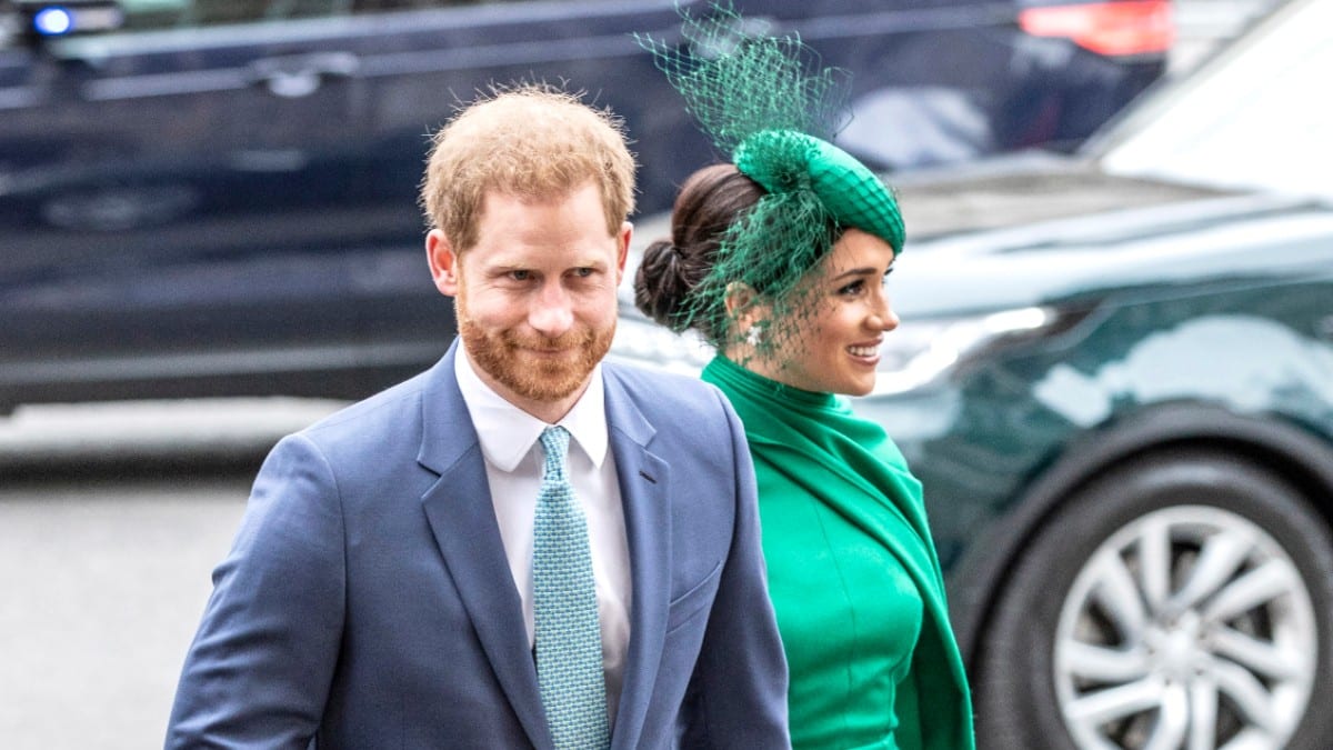 Harry and Meghan arrive at a royal event