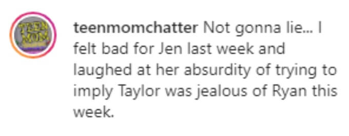 A Teen Mom fanpage thought Jen's accusation was absurd
