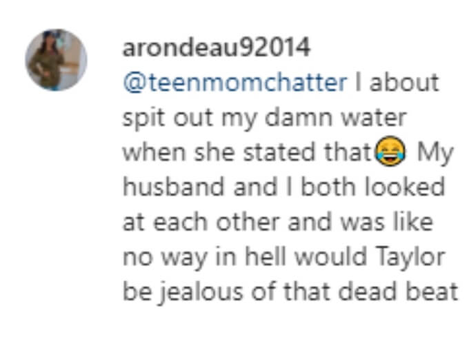 A fan almost spit out their water when Jen made her accusation