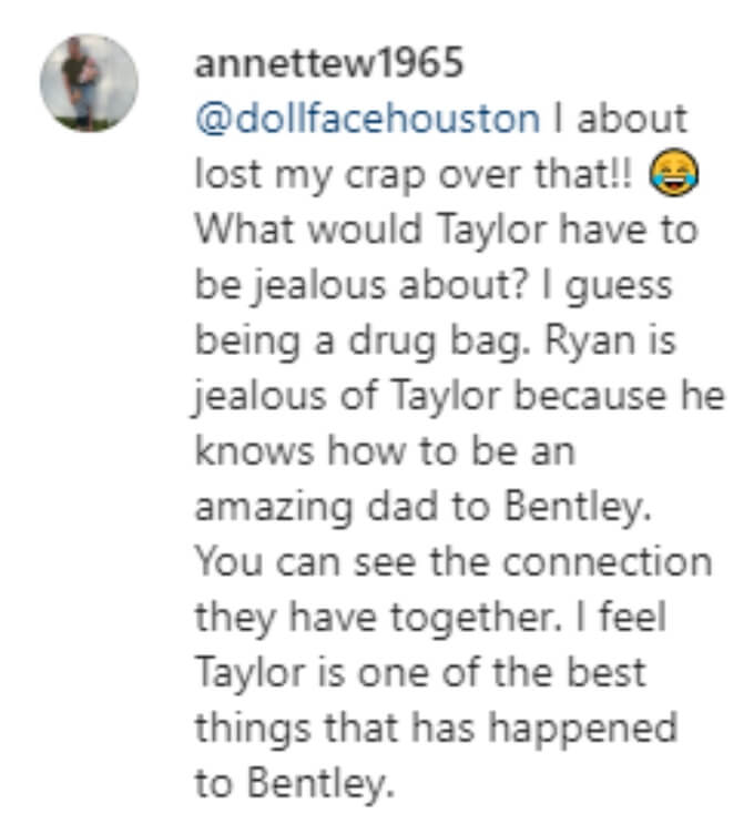 A fan thinks Ryan is the one jealous of Taylor