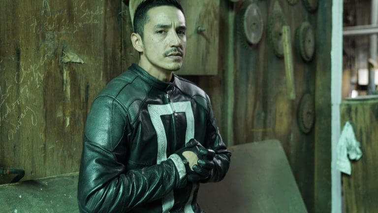 Gabriel Luna on the set of Agents of Shield