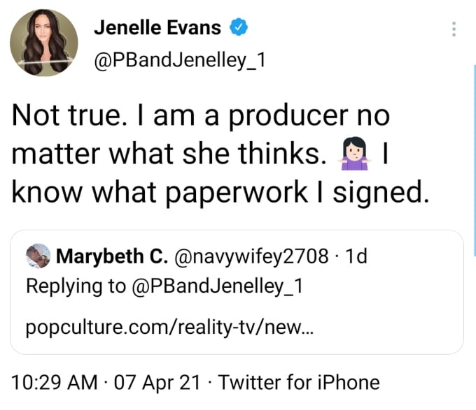 Jenelle Evans formerly of Teen Mom 2 on Twitter