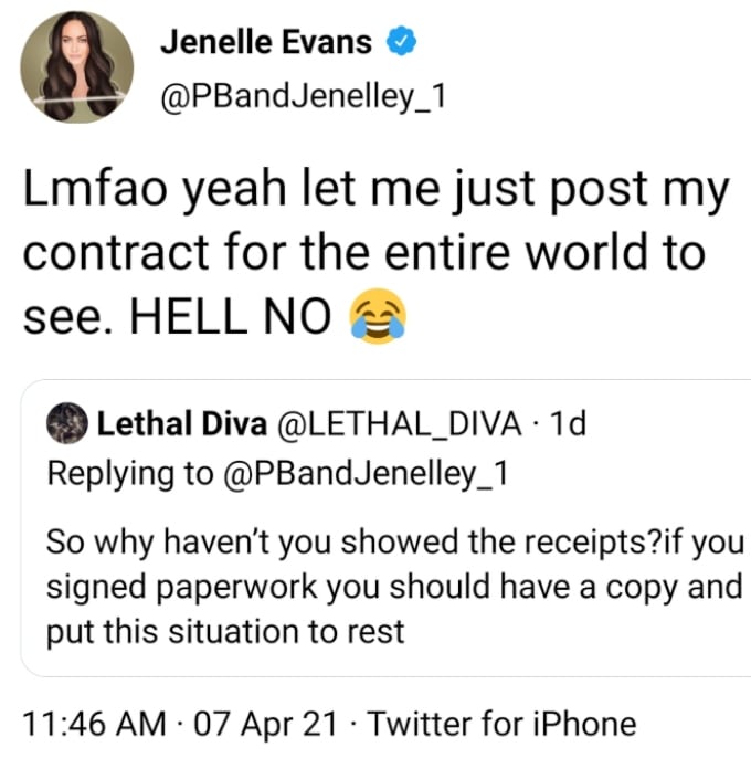 Jenelle Evans formerly of Teen Mom 2 on Twitter