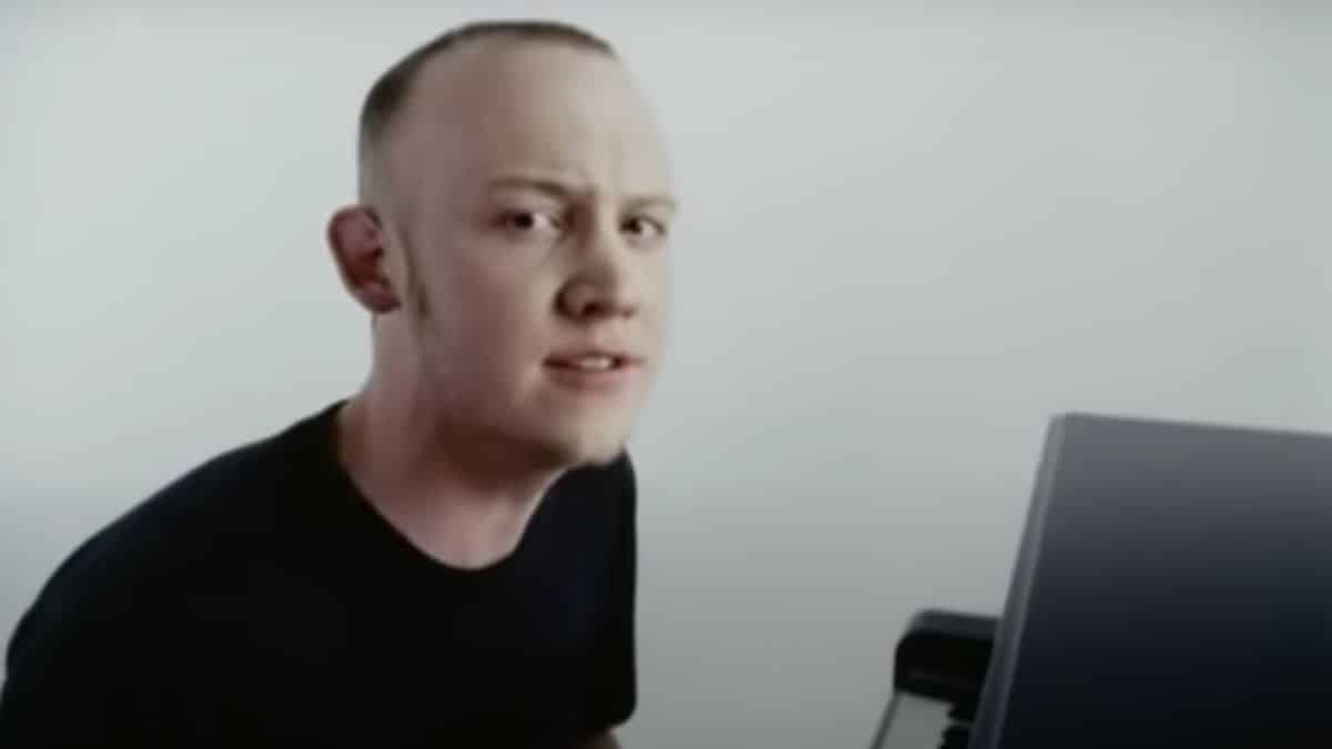 A screenshot from The Fray's How To Save A Life music video.