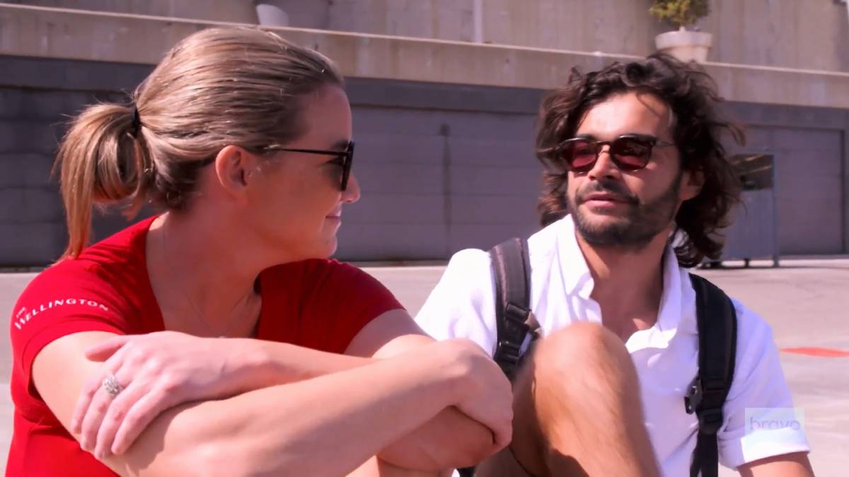 Hannah Ferrier and Chef Kiko film for Below Deck Med