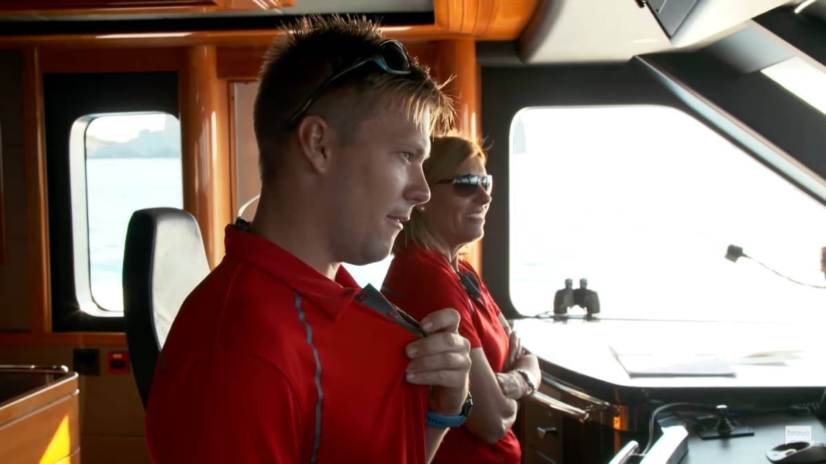 Joao and Captain Sandy film for Below Deck Med.