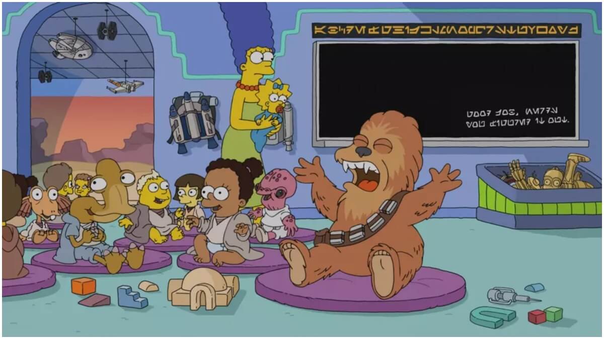 Simpsons still shot of Star Wars short