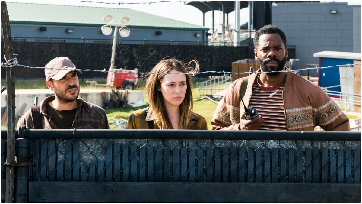 Sebastian Sozzi as Cole, Alycia Debnam-Carey as Alicia Clark, and Colman Domingo as Victor Strand, as seen in AMC's Fear the Walking Dead