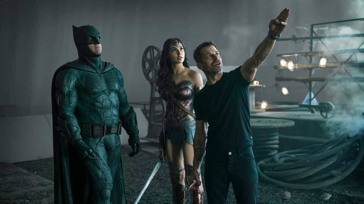 Zack Snyder with Batman and Wonder Woman