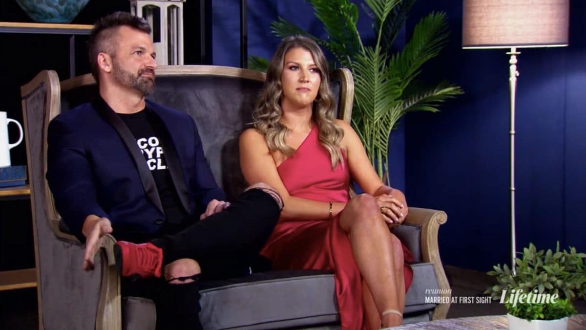 MAFS stars Jacob Harder and Haley Harris face off during the reunion