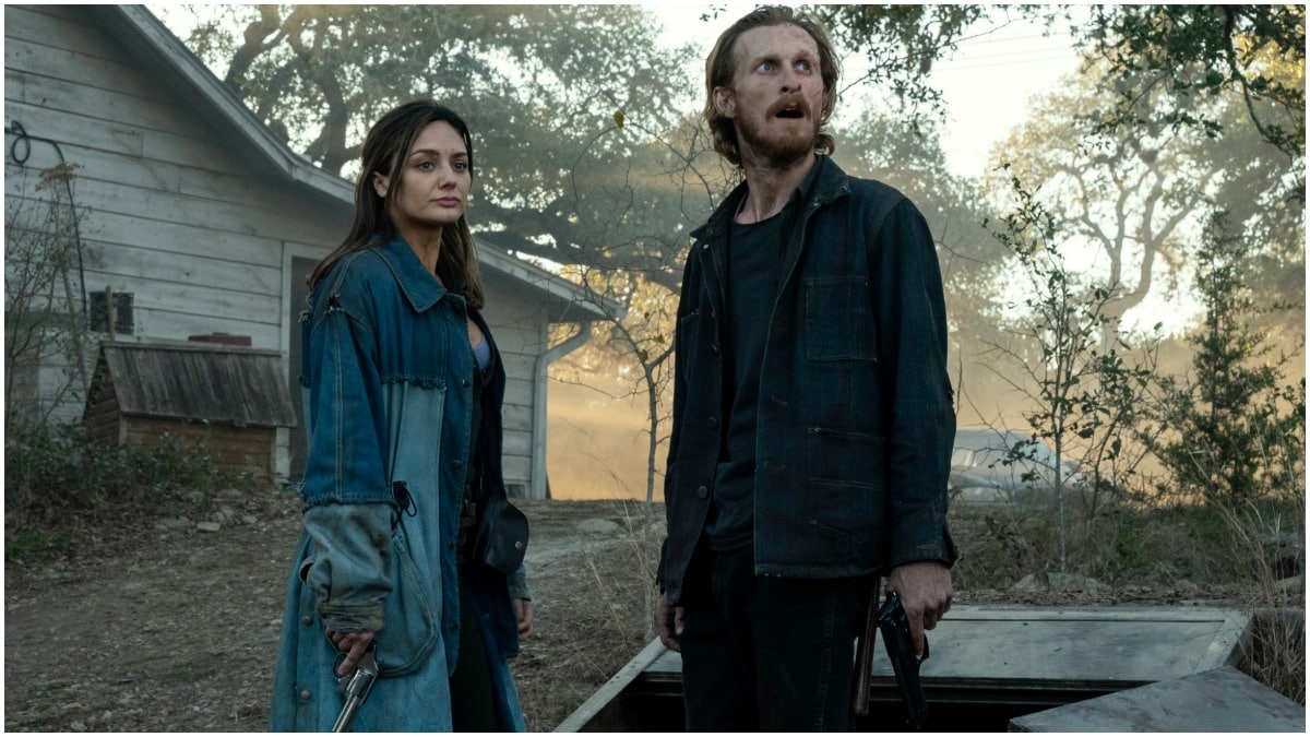 Christine Evangelista as Sherry and Austin Amelio as Dwight, as seen in Episode 16 of AMC's Fear the Walking Dead Season 6