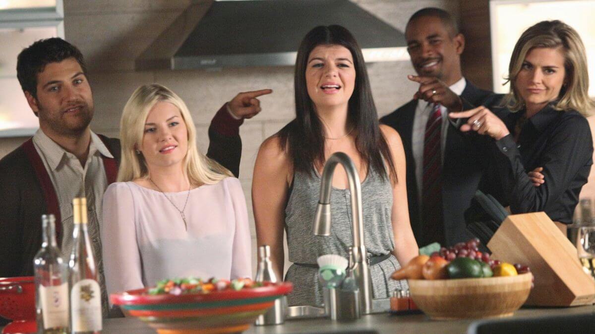 Production still from Happy Endings.